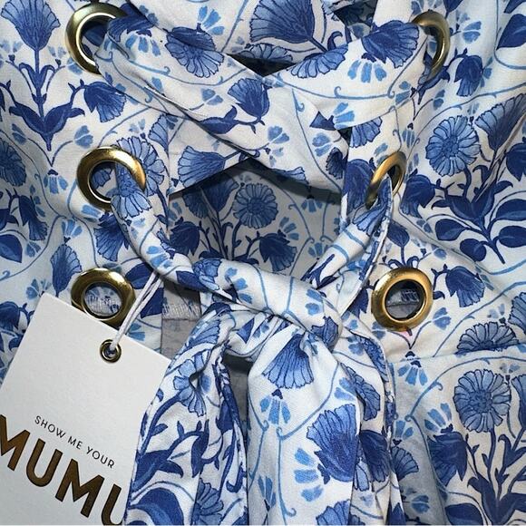 NWT Show Me Your MuMu Margaux Tiered Mini Dress in Teagan Floral Size Large - Picture 8 of 9